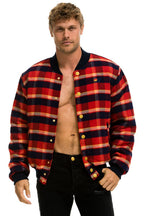 Retro PLAID UNISEX VARSITY JACKET - RUGBY PLAID
