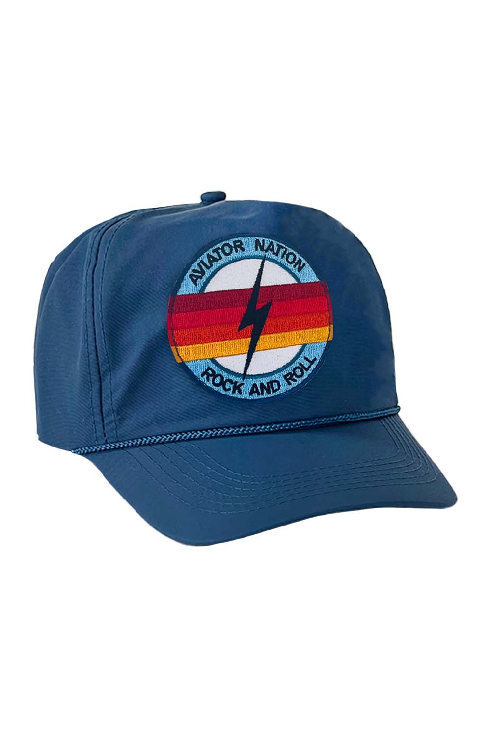 Retro ROCK AND ROLL BOLT - VINTAGE NYLON TRUCKER HAT