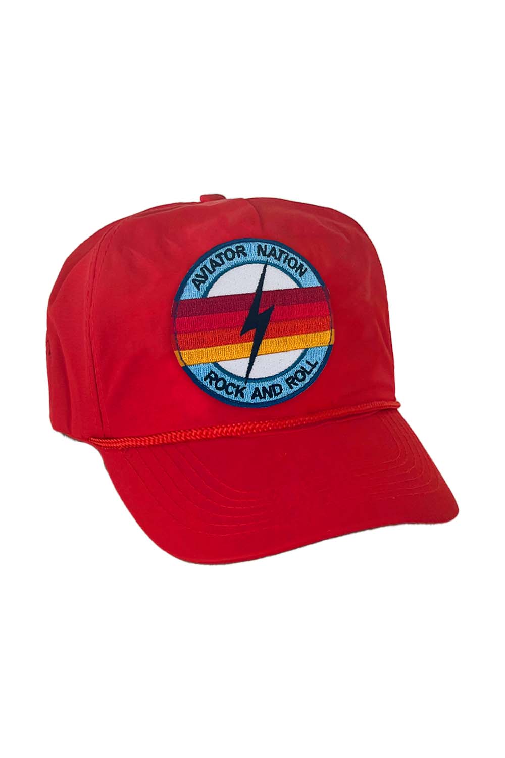 Retro ROCK AND ROLL BOLT - VINTAGE NYLON TRUCKER HAT