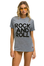 Retro ROCK AND ROLL TEE - HEATHER GREY