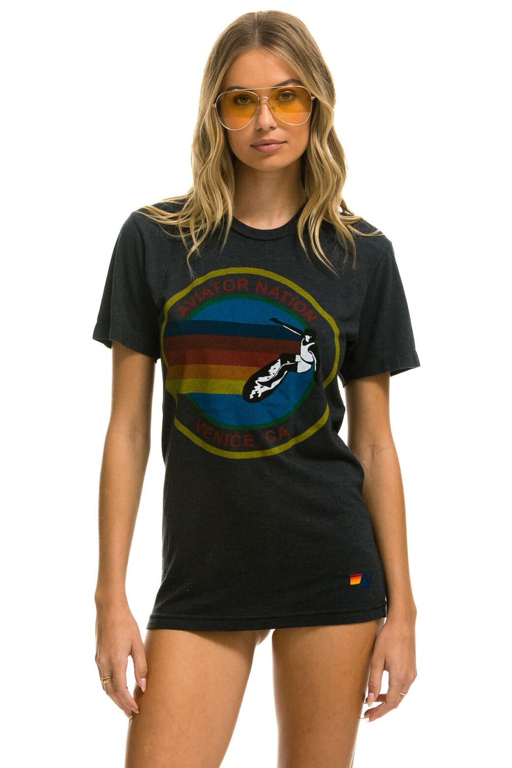 Retro SIGNATURE VENICE TEE - CHARCOAL