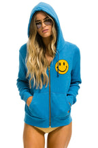 Retro SMILEY 2 HOODIE - OCEAN