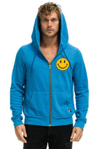 Retro SMILEY 2 HOODIE - OCEAN