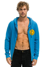 Retro SMILEY 2 HOODIE - OCEAN