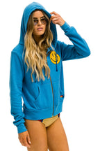 Retro SMILEY 2 HOODIE - OCEAN