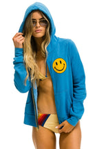 Retro SMILEY 2 HOODIE - OCEAN