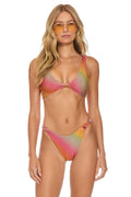 Retro SPARKLE RIVIERA KNOT CHEEKY BIKINI BOTTOMS - RAINBOW