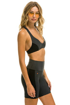 Retro SPEED 6IN HI-RISE BIKER SHORT - TITANIUM