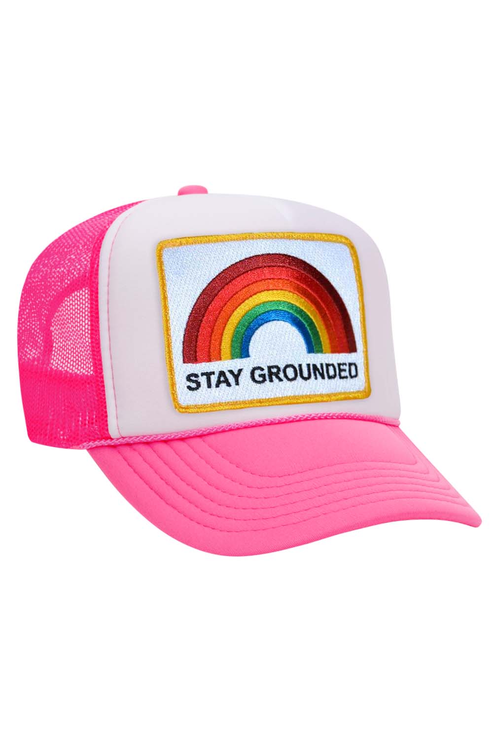 Retro STAY GROUNDED TRUCKER HAT