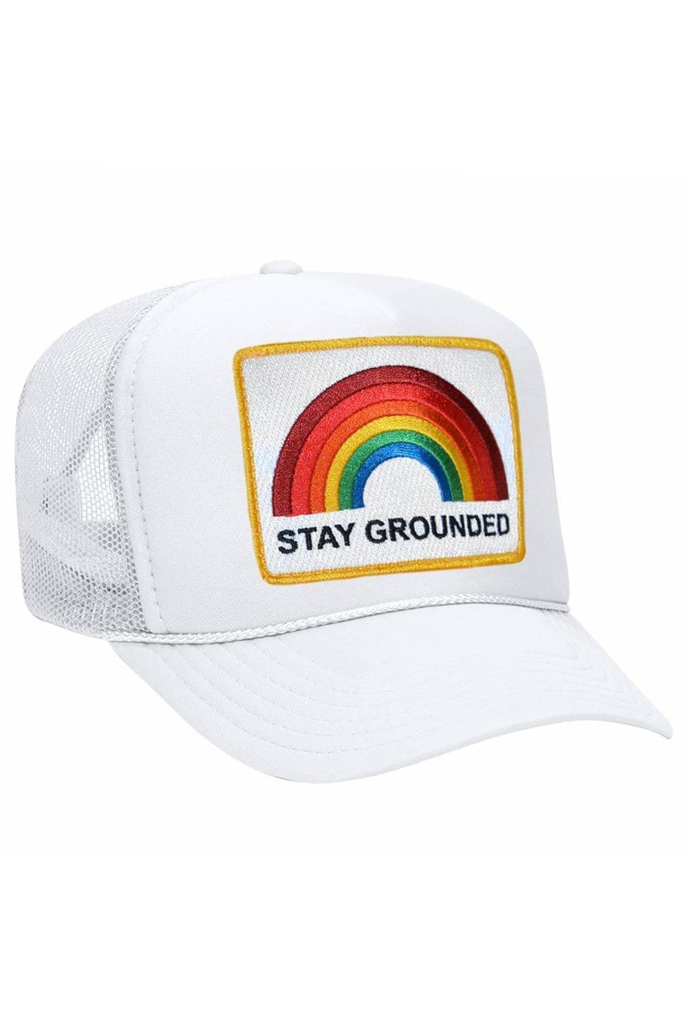 Retro STAY GROUNDED TRUCKER HAT
