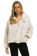 Retro TEDDY APRES HALF ZIP JACKET - VINTAGE WHITE
