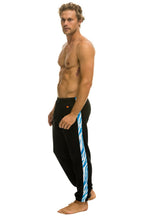 Retro TIGER STRIPE SWEATPANTS - BLACK BLUE TIGER