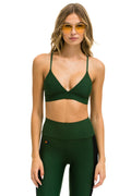 Retro TRIANGLE ADJUSTABLE WOMENS SPORTS BRA - FOREST