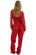 Retro UNISEX CORDUROY FLIGHT SUIT - CHERRY