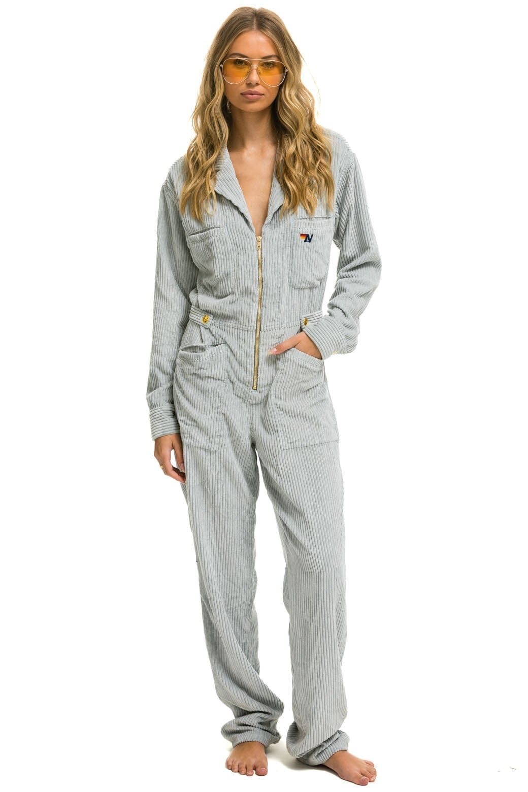 Retro UNISEX CORDUROY FLIGHT SUIT - CLOUD