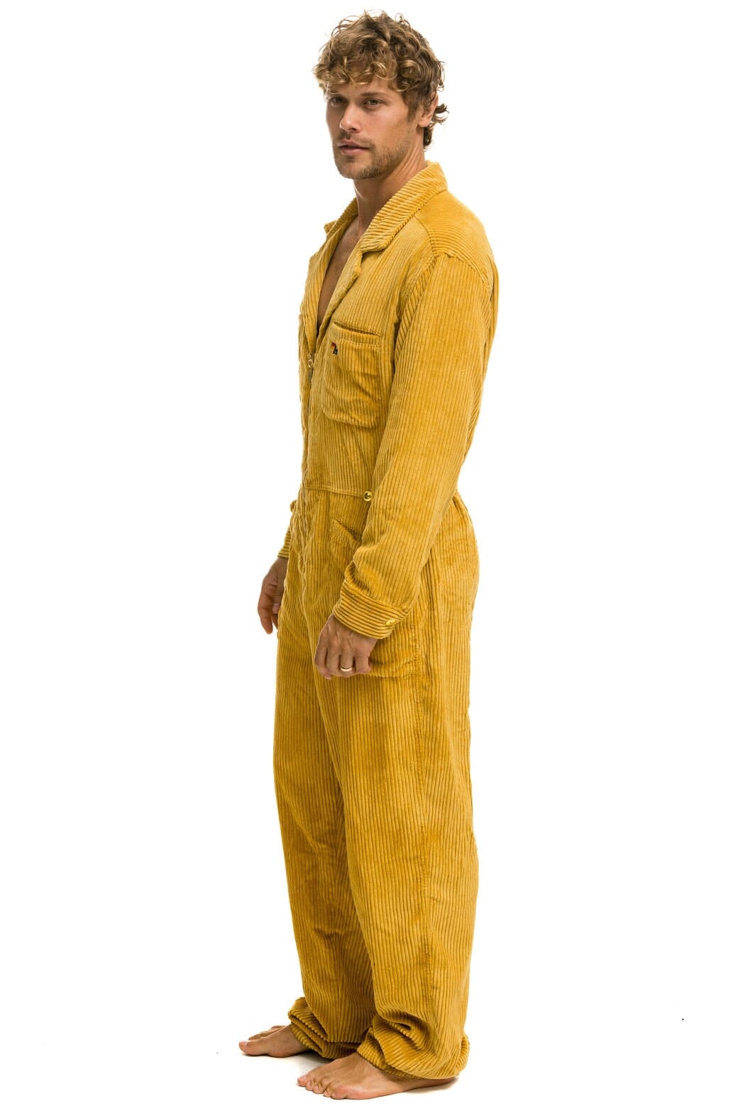 Retro UNISEX CORDUROY FLIGHT SUIT - HONEY