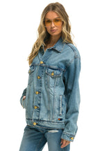 Retro STOKED OVERSIZED CONCERT DENIM JACKET - VINTAGE