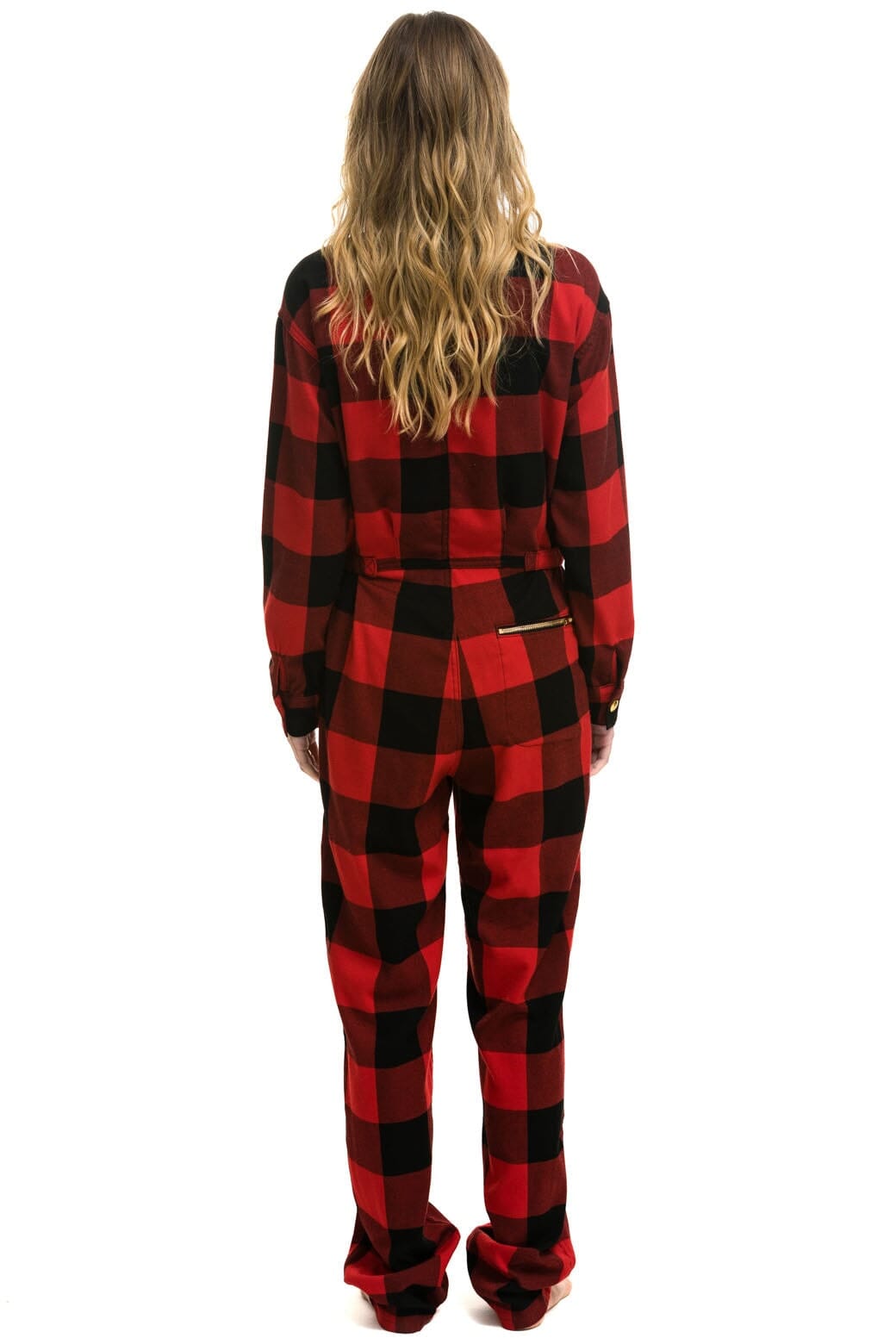 Retro UNISEX PLAID FLIGHT SUIT - BUFFALO PLAID