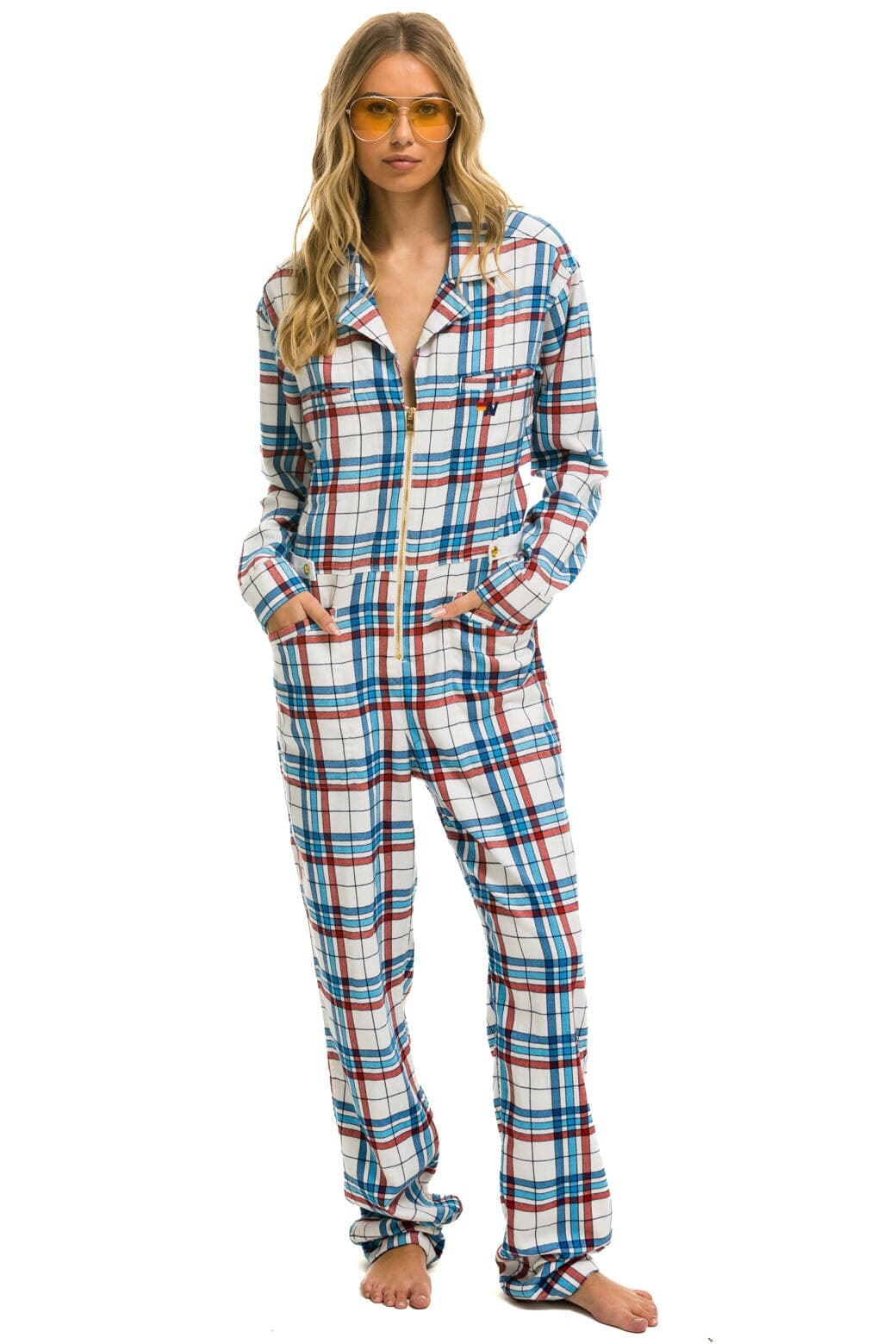 Retro UNISEX PLAID FLIGHT SUIT - MONTAUK PLAID
