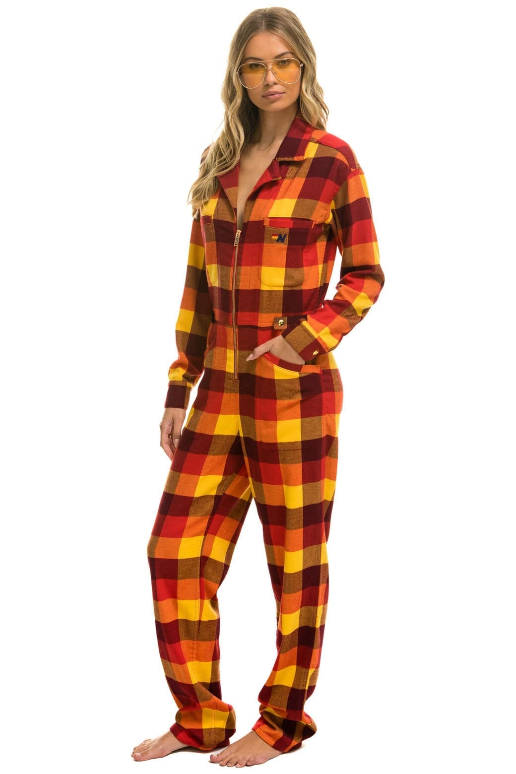 Retro UNISEX PLAID FLIGHT SUIT - SURFY PLAID