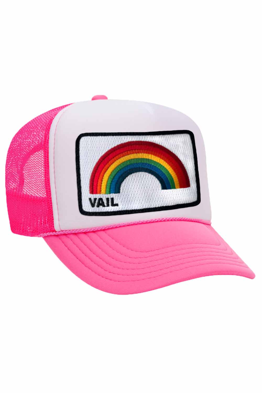Retro VAIL RAINBOW VINTAGE LOW RISE FOAM TRUCKER HAT