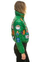 Retro VINTAGE PATCH APRES PUFFER JACKET - AMAZON GLOSSY