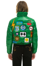 Retro VINTAGE PATCH APRES PUFFER JACKET - AMAZON GLOSSY