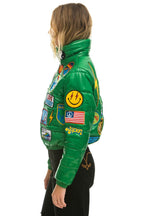 Retro VINTAGE PATCH APRES PUFFER JACKET - AMAZON GLOSSY