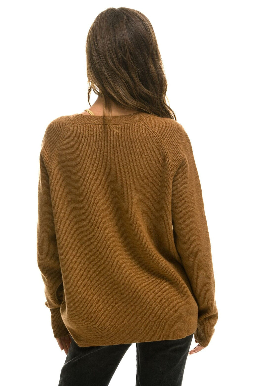 Retro VINTAGE CABIN 2 UNISEX CASHMERE SWEATER - BUTTERSCOTCH