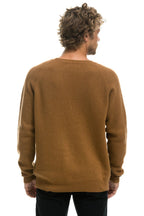 Retro VINTAGE CABIN 2 UNISEX CASHMERE SWEATER - BUTTERSCOTCH