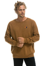 Retro VINTAGE CABIN 2 UNISEX CASHMERE SWEATER - BUTTERSCOTCH