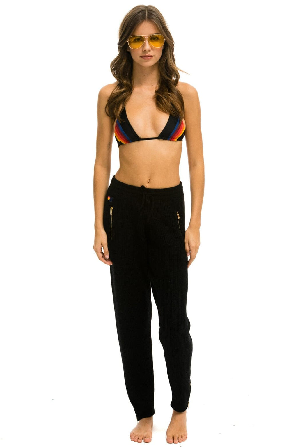 Retro VINTAGE CABIN CASHMERE SWEATER PANT - BLACK