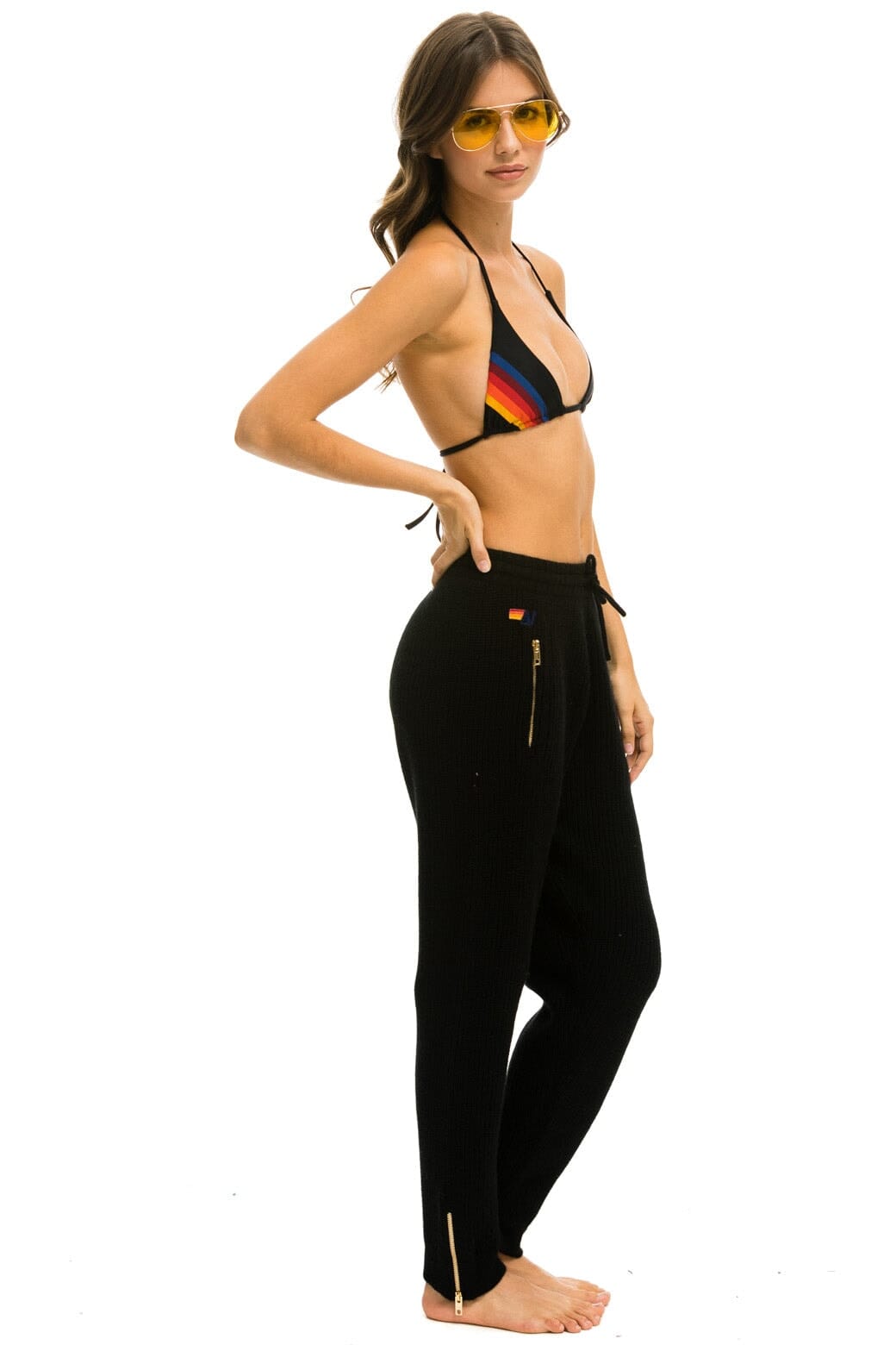 Retro VINTAGE CABIN CASHMERE SWEATER PANT - BLACK