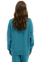 Retro VINTAGE CABIN UNISEX CASHMERE SWEATER - COBALT