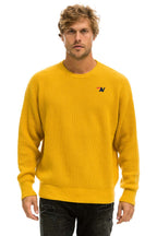 Retro VINTAGE CABIN UNISEX CASHMERE SWEATER - GOLD