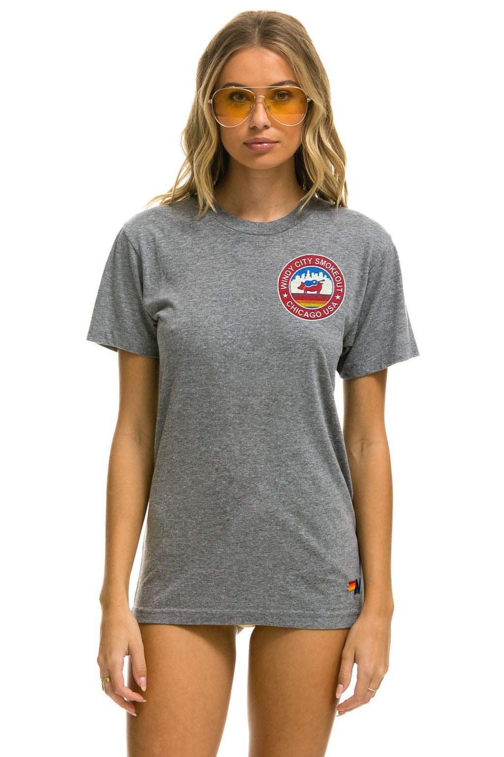 Retro WINDY CITY SMOKEOUT 2023 TEE - HEATHER GREY