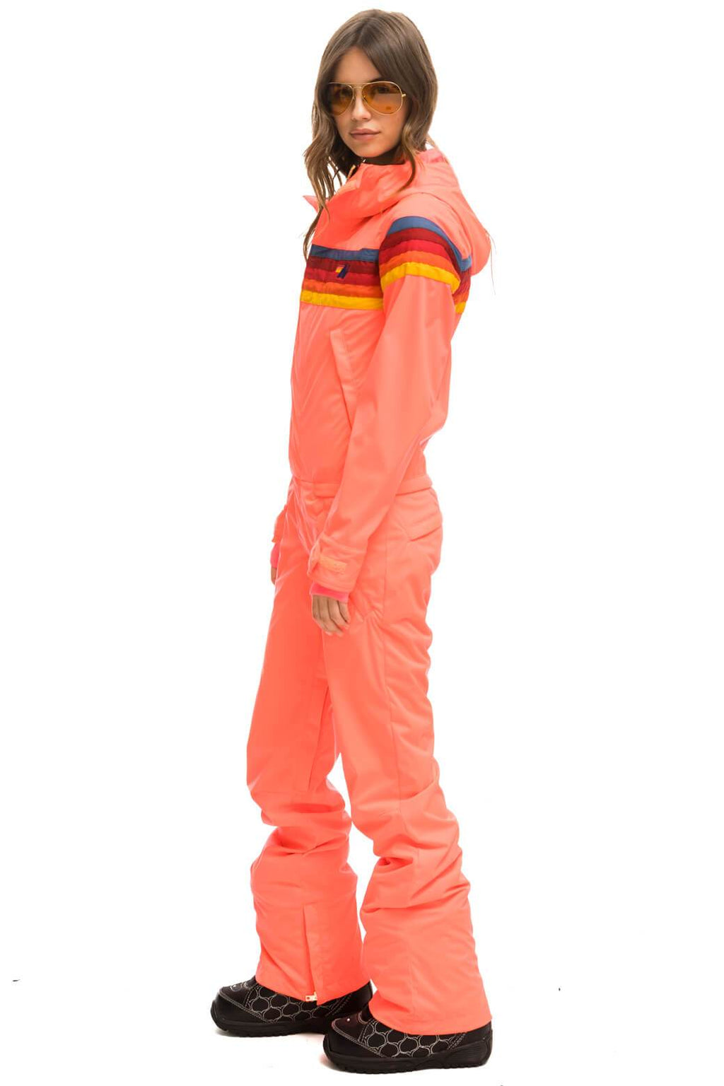 Retro WOMENS 3 LAYER POWDER SUIT - NEON FLAMINGO