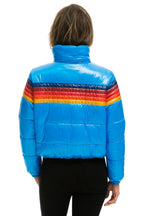 Retro 5 STRIPE APRES PUFFER JACKET - GLOSSY BLUE