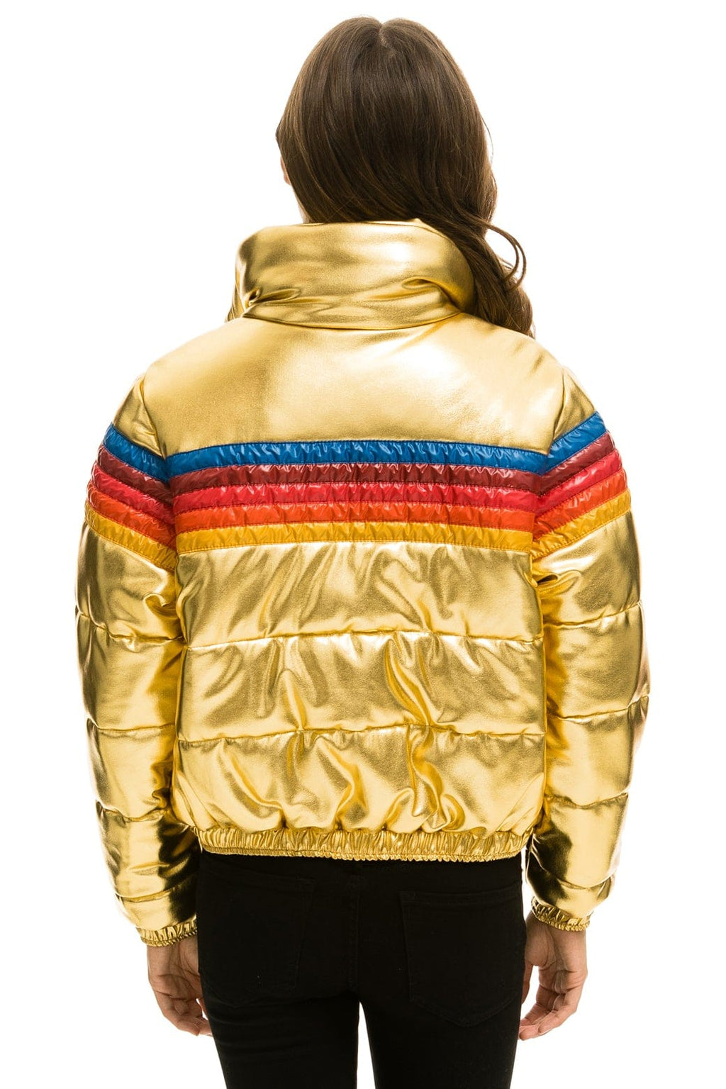 Retro 5 STRIPE APRES JACKET - GLOSSY GOLD