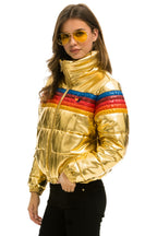 Retro 5 STRIPE APRES JACKET - GLOSSY GOLD