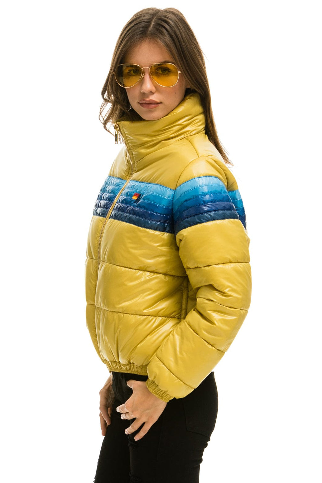 Retro 5 STRIPE APRES JACKET - GLOSSY KHAKI