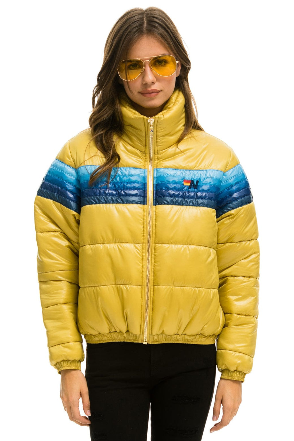 Retro 5 STRIPE APRES JACKET - GLOSSY KHAKI