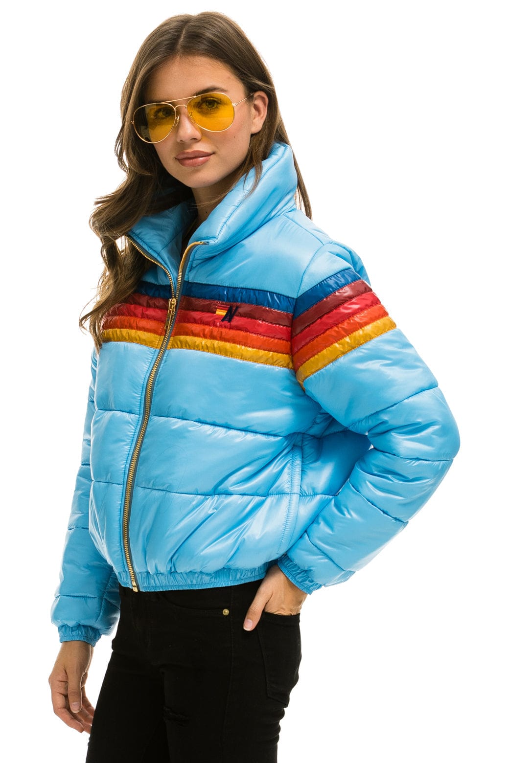 Retro 5 STRIPE APRES JACKET - GLOSSY SKY