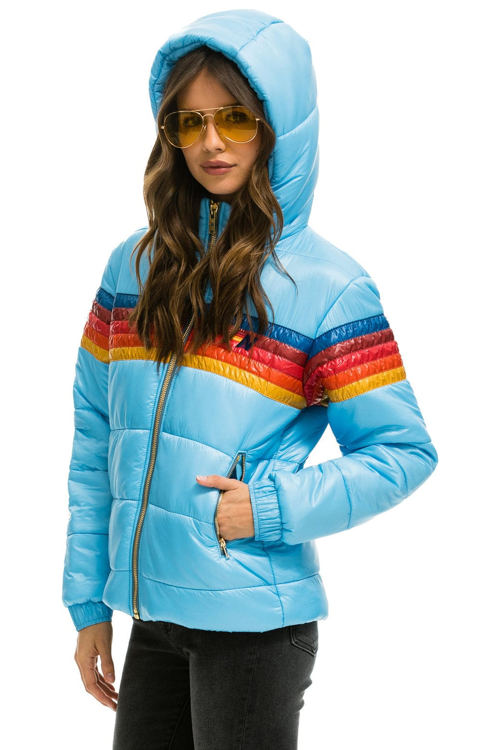 Retro 5 STRIPE TREKKER JACKET - GLOSSY SKY