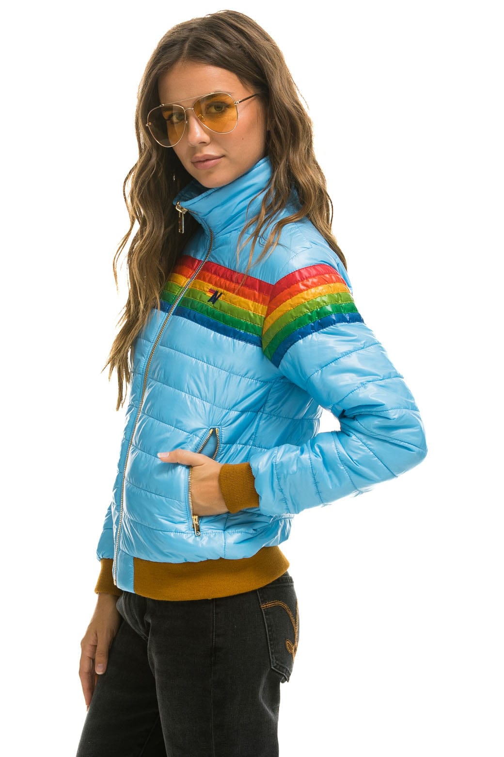 Retro 6 STRIPE JACKET - GLOSSY SKY