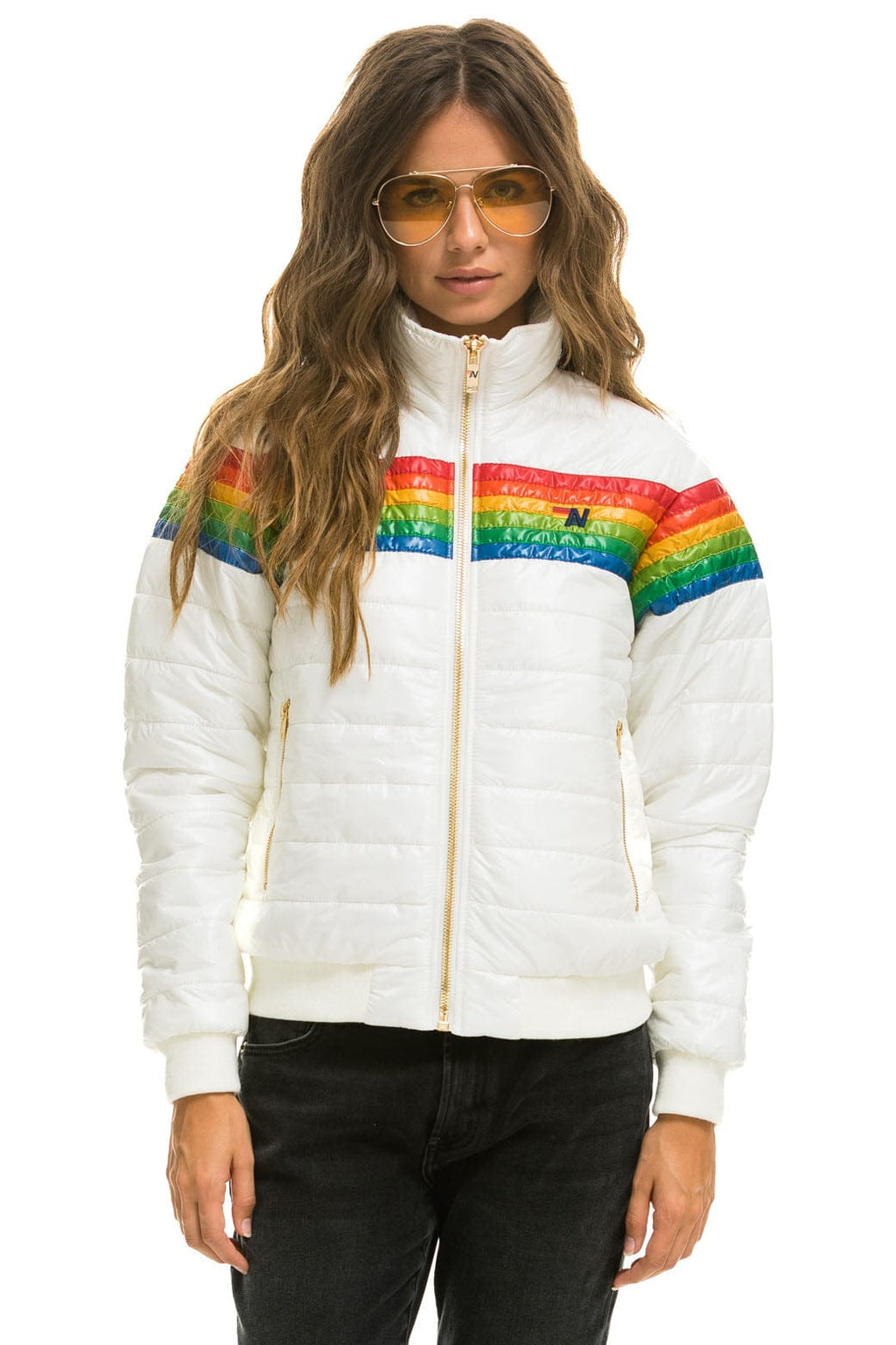 Retro 6 STRIPE JACKET - GLOSSY WHITE