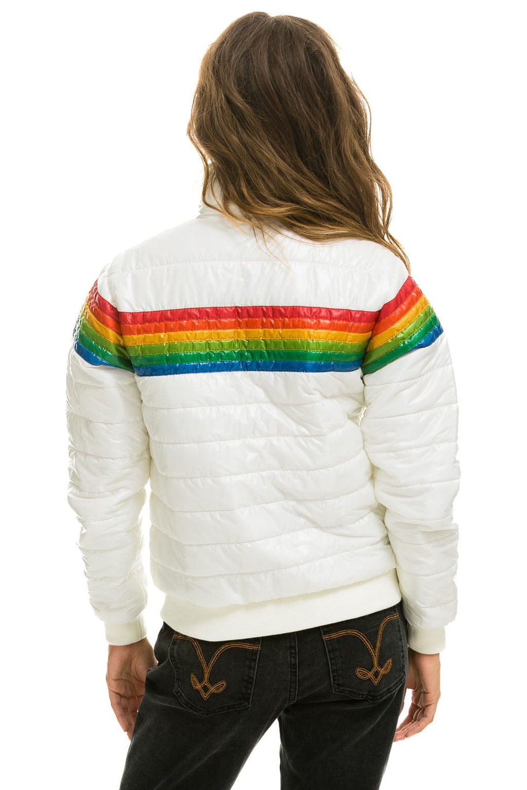 Retro 6 STRIPE JACKET - GLOSSY WHITE