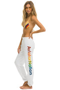 Retro AVIATOR NATION ASPEN SWEATPANTS - WHITE