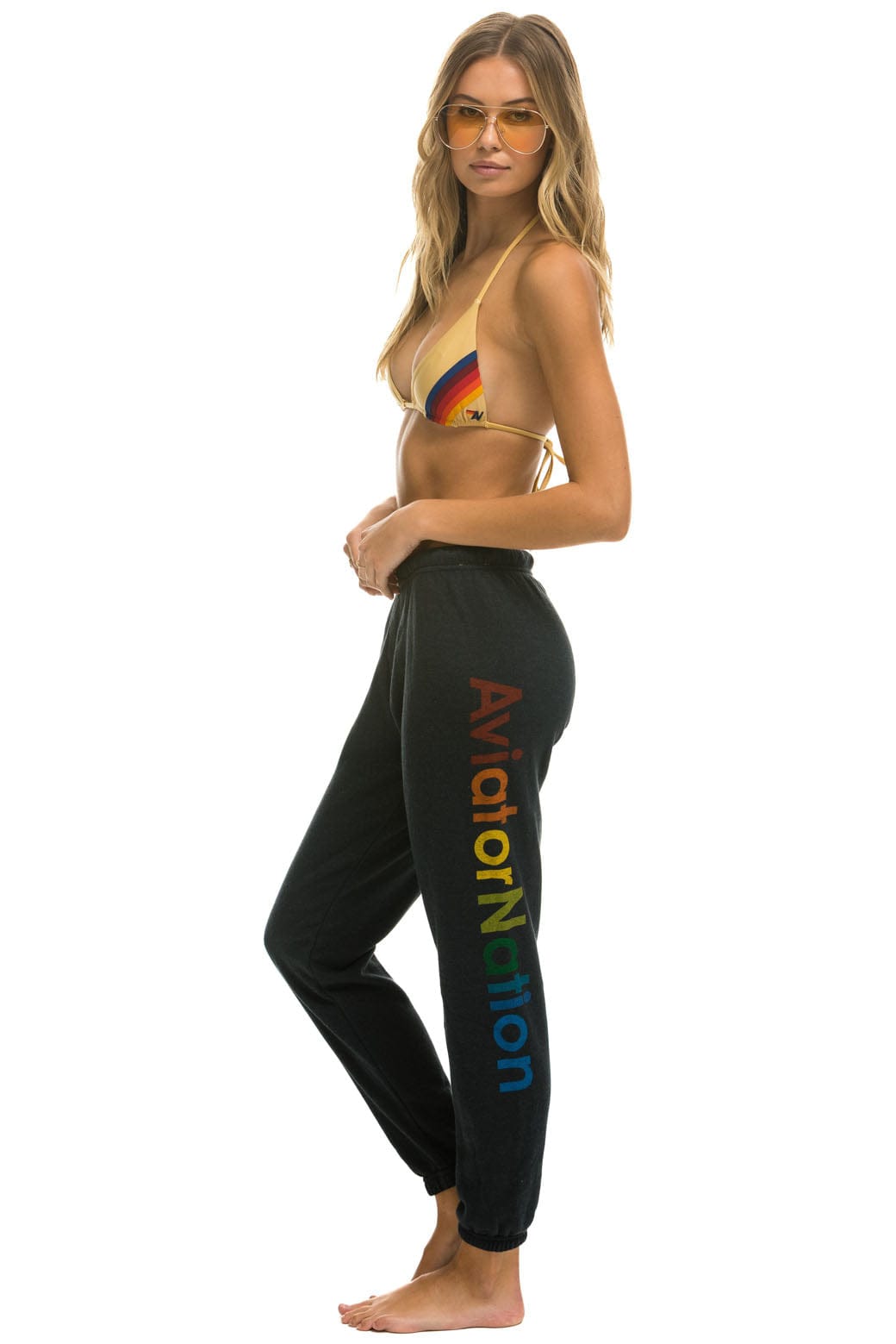 Retro AVIATOR NATION VENICE SWEATPANTS - CHARCOAL