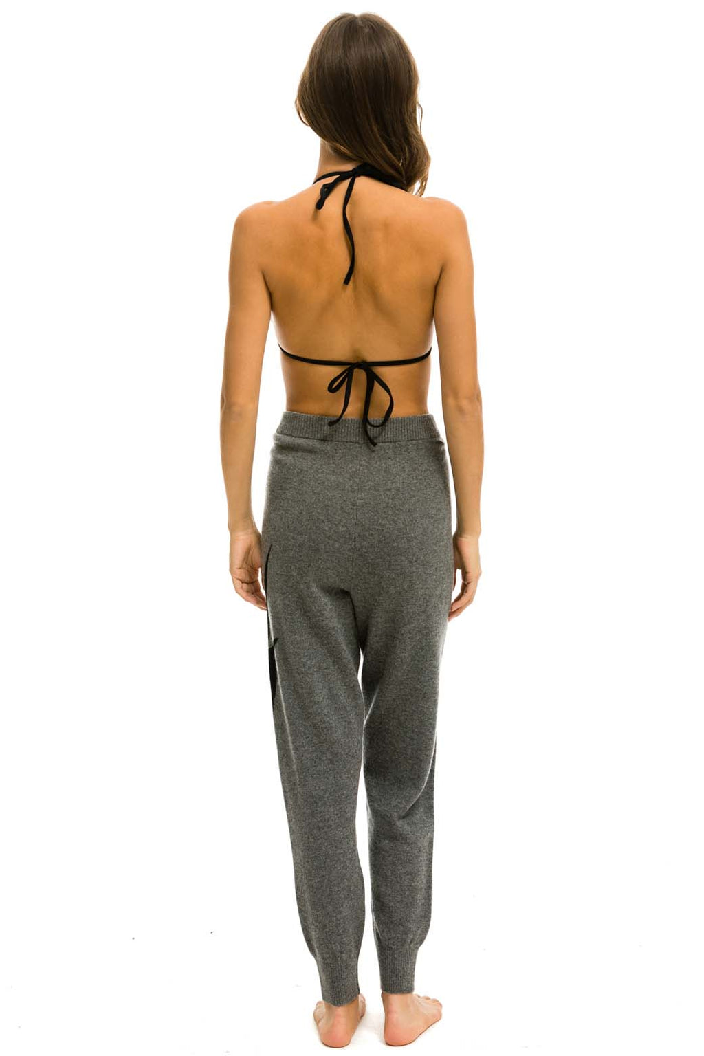Retro BOLT CASHMERE LIGHT SWEATER PANT - DEEP HEATHER BLACK BOLT